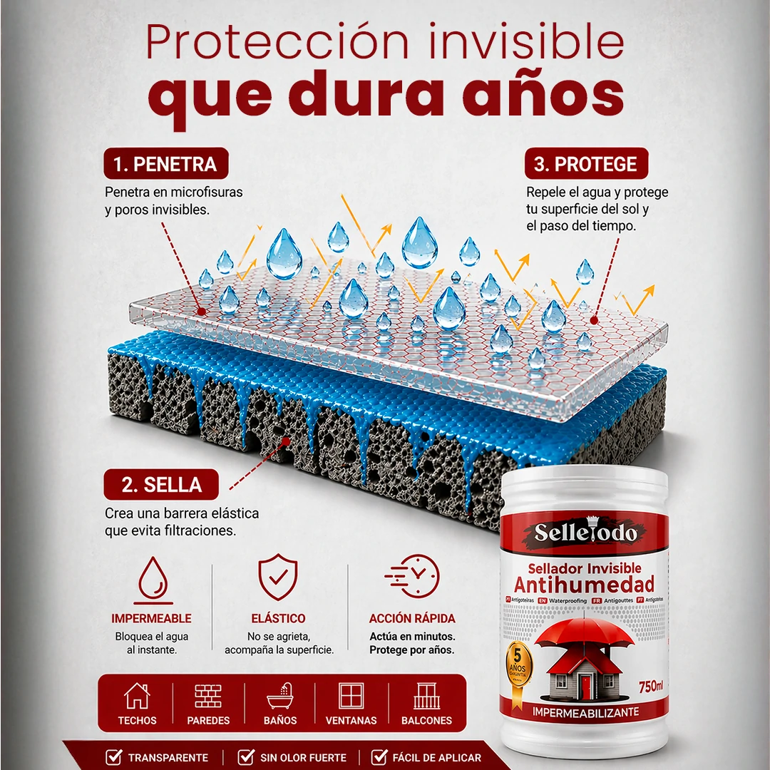 SelleTodo 750g, Sellador Impermeable Antifiltraciones