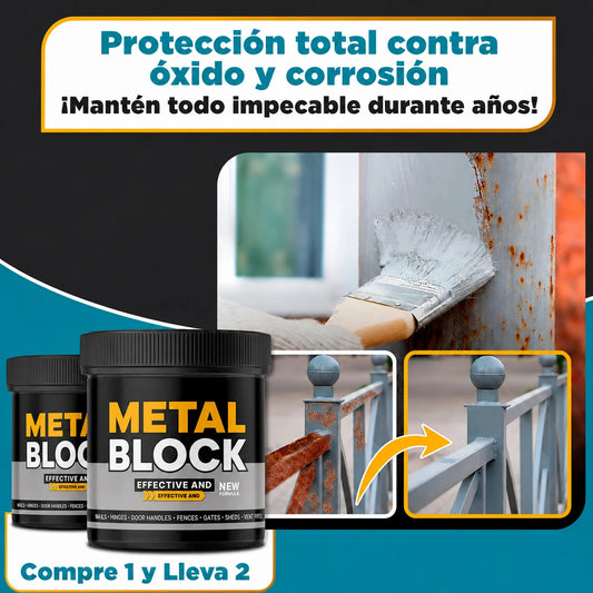 MetalBlock - Pintura Antióxido Profesional | Compra 1 y Recibe 2 Unidades