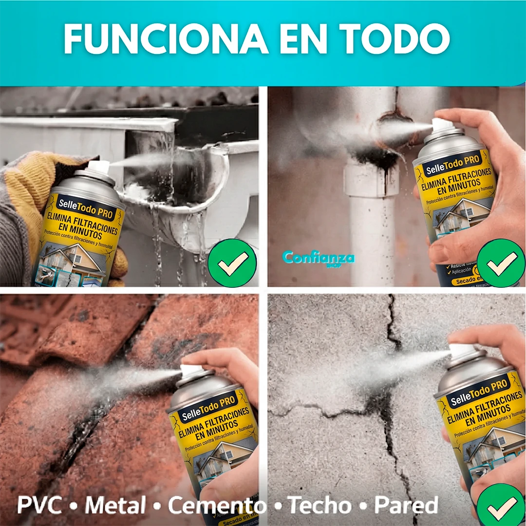 Spray SelleTodo - solución definitiva contra goteras y grietas